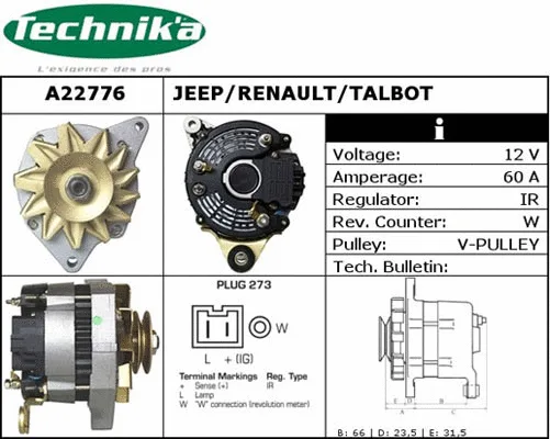 Alternateur Technika A22776
