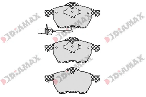 Kit de plaquettes de frein, frein à disque DIAMAX N09372