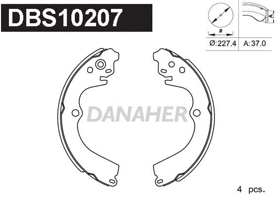 Jeu de mâchoires de frein DANAHER DBS10207