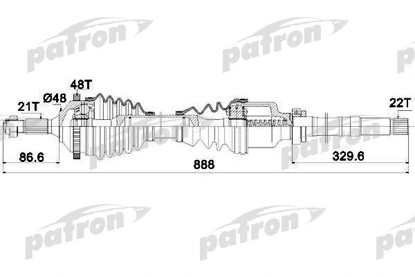Arbre de transmission PATRON PDS0091
