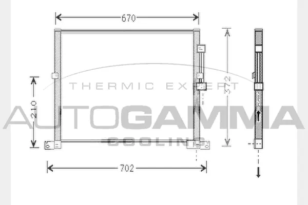 Condenseur, climatisation AUTOGAMMA 104301