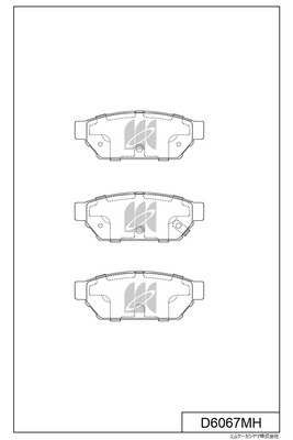Kit de plaquettes de frein, frein à disque MK Kashiyama D6067MH