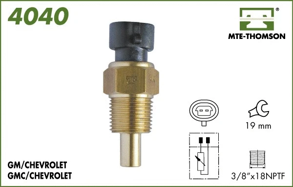 Sonde, température du liquide de refroidissement MTE-THOMSON 4040