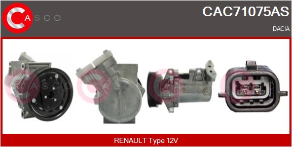Compresseur, climatisation CASCO CAC71075AS