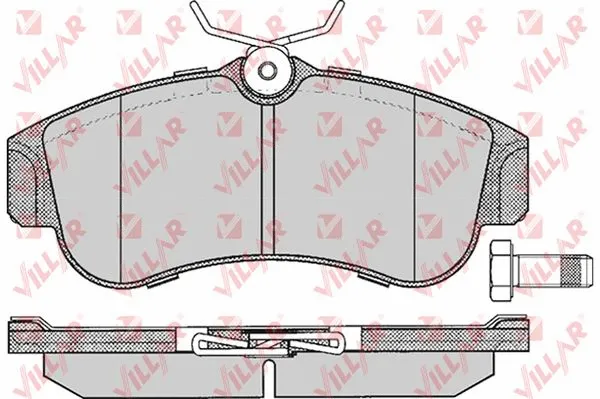 Kit de plaquettes de frein, frein à disque VILLAR 626.0355