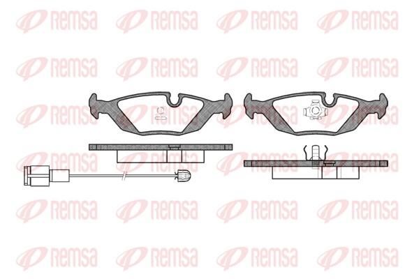 Kit de plaquettes de frein, frein à disque REMSA 0155.12