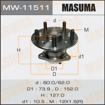 Kit de roulements de roue MASUMA MW-11511