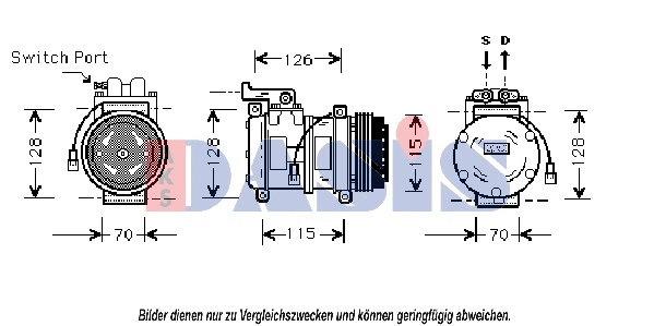 Compresseur, climatisation AKS DASIS 851361N