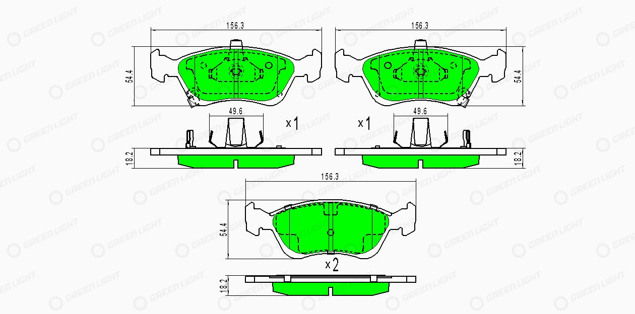 Kit de plaquettes de frein, frein à disque Automotive Adriado GLBP0398