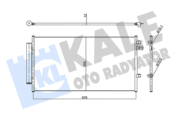 Condenseur, climatisation KALE OTO RADYATÖR 357960