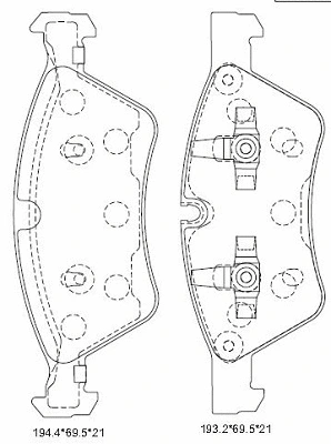 Kit de plaquettes de frein, frein à disque ASIMCO KD7549
