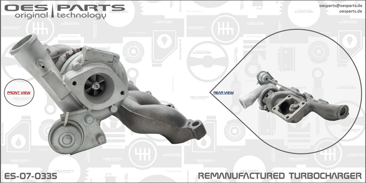 Turbocompresseur, suralimentation OES PARTS ES-07-0335