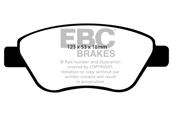 Kit de plaquettes de frein, frein à disque EBC Brakes DP21965