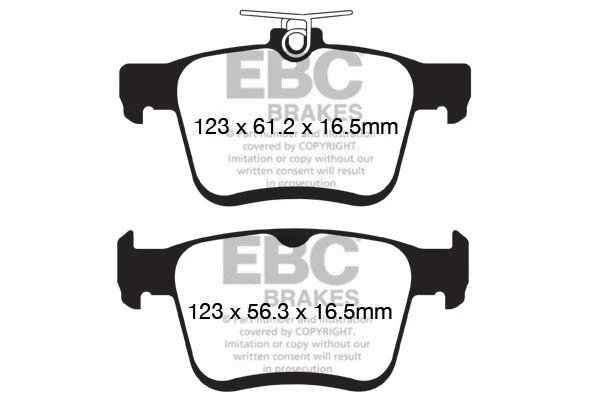 Kit de plaquettes de frein, frein à disque EBC Brakes DP32153C