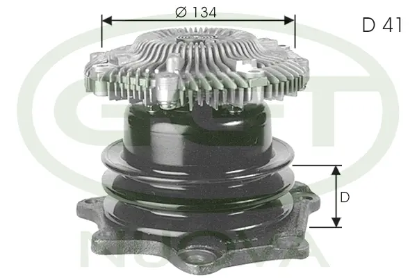 Pompe à eau, refroidissement du moteur GGT PA12156