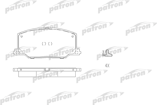 Kit de plaquettes de frein, frein à disque PATRON PBP602