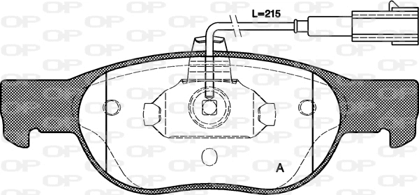 Kit de plaquettes de frein, frein à disque OPEN PARTS BPA0588.31