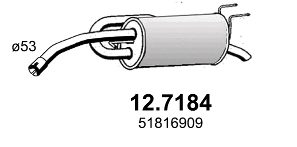 Silencieux arrière ASSO 12.7184