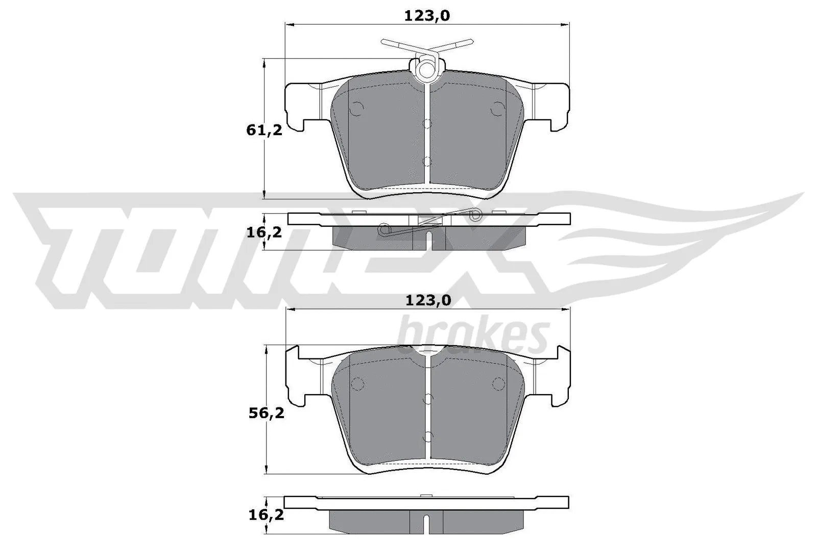 Kit de plaquettes de frein, frein à disque TOMEX Brakes TX 17-05
