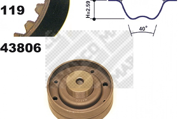 Kit de courroie crantée MAPCO 23806