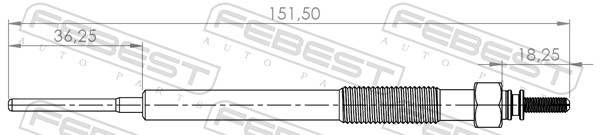 Bougie de préchauffage FEBEST 06642-001