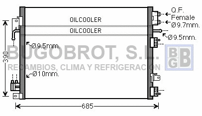 Condenseur, climatisation BUGOBROT 62-CR5123