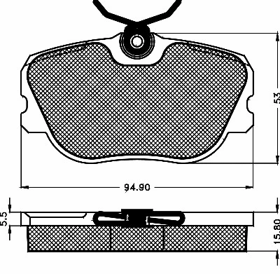 Kit de plaquettes de frein, frein à disque BSF 10148