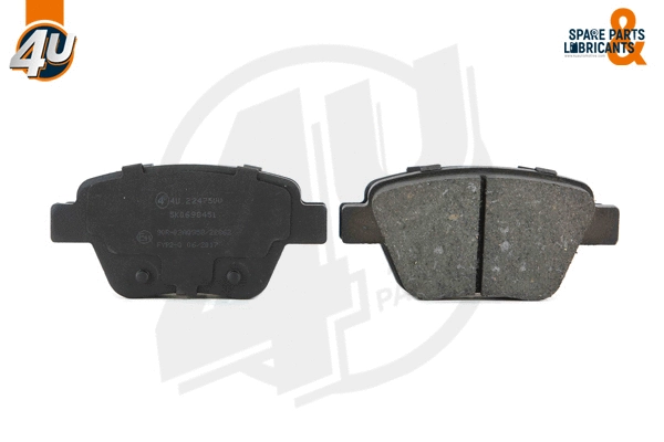 Kit de plaquettes de frein, frein à disque 4U Autoparts 22475VV