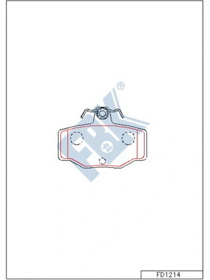 Kit de plaquettes de frein, frein à disque FBK FD1214