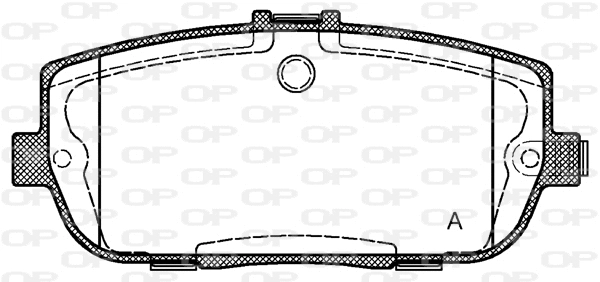 Kit de plaquettes de frein, frein à disque OPEN PARTS BPA1190.01