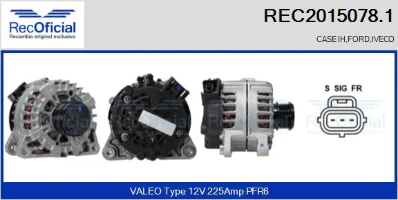 Alternateur RECOFICIAL REC2015078.1