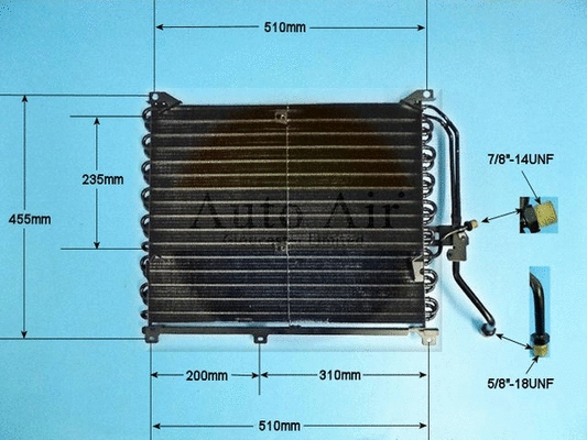 Condenseur, climatisation AUTO AIR GLOUCESTER 16-4069