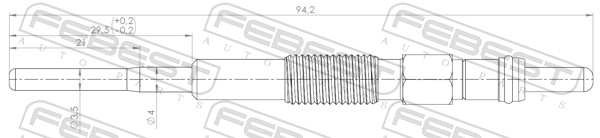 Bougie de préchauffage FEBEST 10642-001