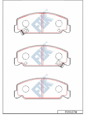 Kit de plaquettes de frein, frein à disque FBK FD5037M