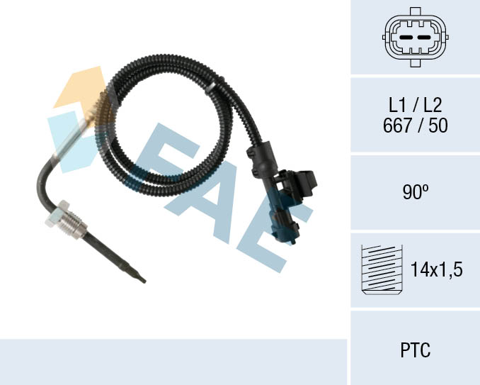 Capteur, température des gaz FAE 68006