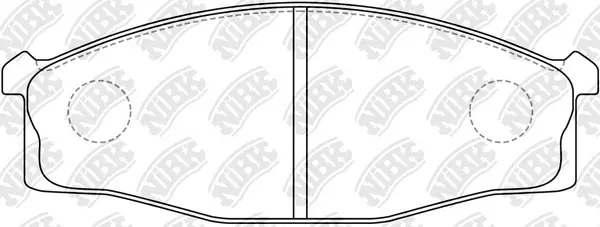 Kit de plaquettes de frein, frein à disque NiBK PN2204