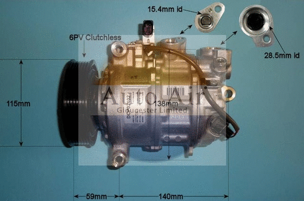 Compresseur, climatisation AUTO AIR GLOUCESTER 14-1276