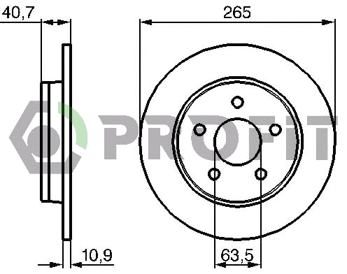 Disque de frein PROFIT 5010-1226