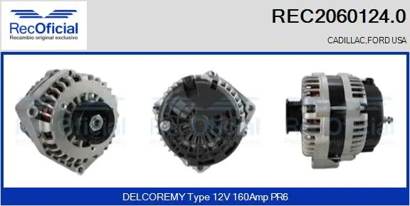Alternateur RECOFICIAL REC2060124.0