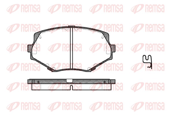 Kit de plaquettes de frein, frein à disque REMSA 0478.02