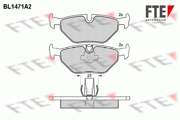 Kit de plaquettes de frein, frein à disque FTE 9010199