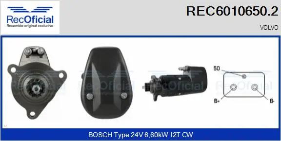 Démarreur RECOFICIAL REC6010650.2