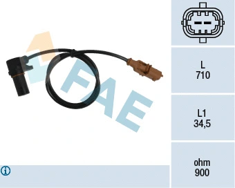 Capteur d'angle, vilebrequin FAE 79077