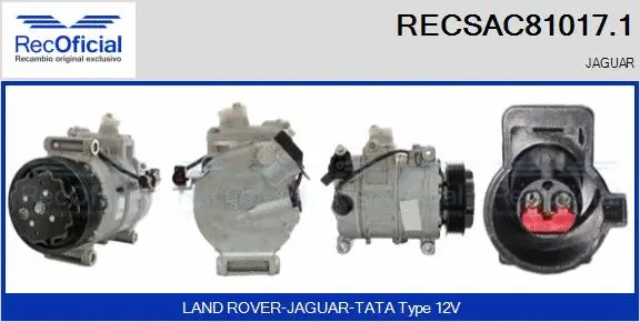Compresseur, climatisation RECOFICIAL RECSAC81017.1
