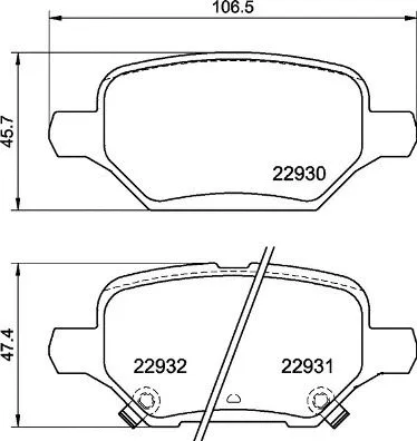 Kit de plaquettes de frein, frein à disque KAISHIN FK11389