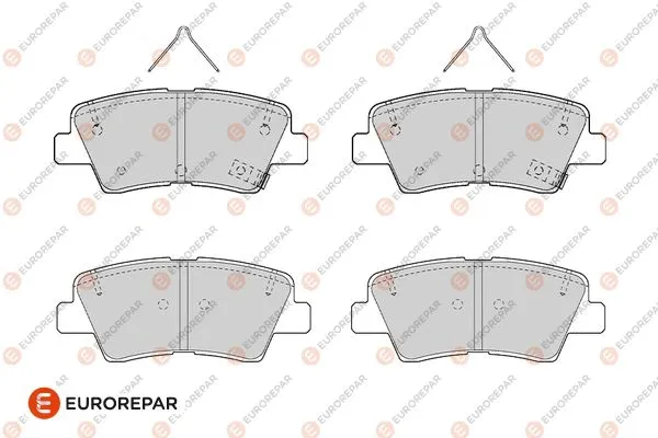Kit de plaquettes de frein, frein à disque EUROREPAR 1682312780