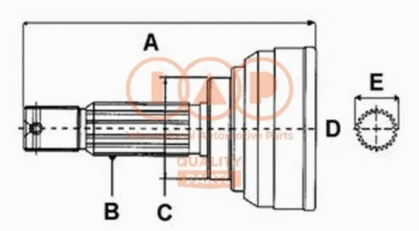 Jeu de joints, arbre de transmission IAP QUALITY PARTS 406-13081