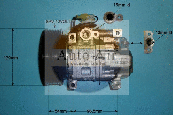 Compresseur, climatisation AUTO AIR GLOUCESTER 14-1140