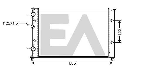 Radiateur, refroidissement du moteur EACLIMA 31R77089