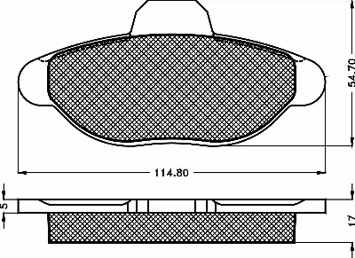 Kit de plaquettes de frein, frein à disque BSF 10357